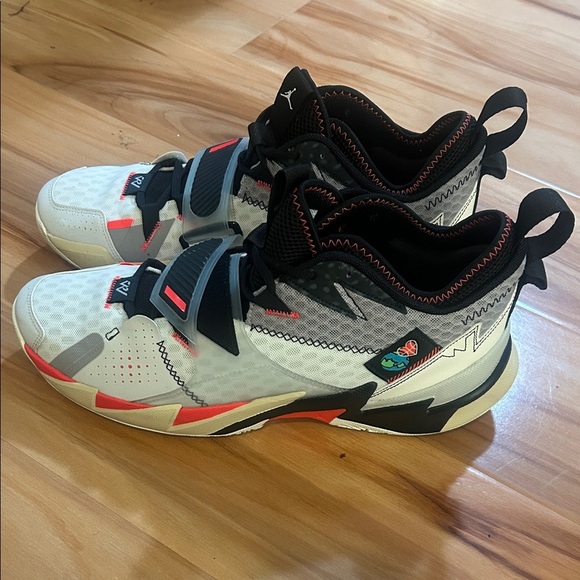Jordan Why Not Zero.3 Men’s Sneakers in White, Black, and Red - Picture 1 of 10